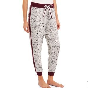 Harry Potter Sz M (8-10) Owl Gray Jogger Pajama Pants Only